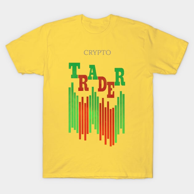 CRYPTO TRADER (CLEAN) / YELLOW T-Shirt by Bluespider